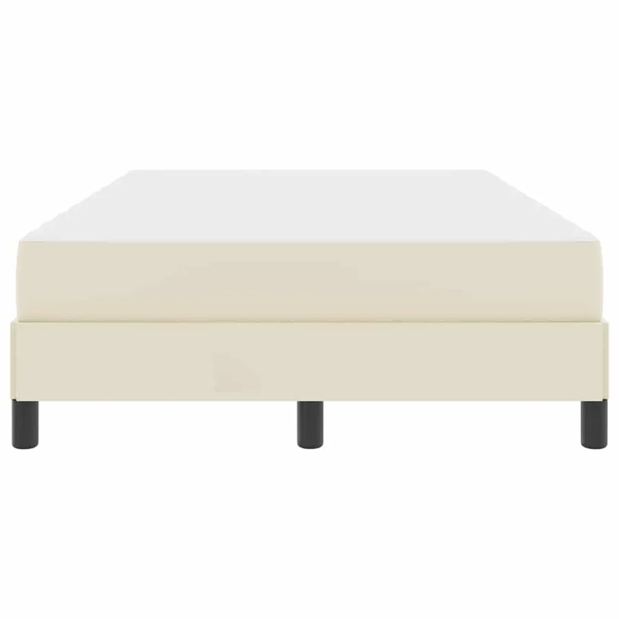 Cadre de lit avec matelas Crème 120 x 200 cm tissu - 7