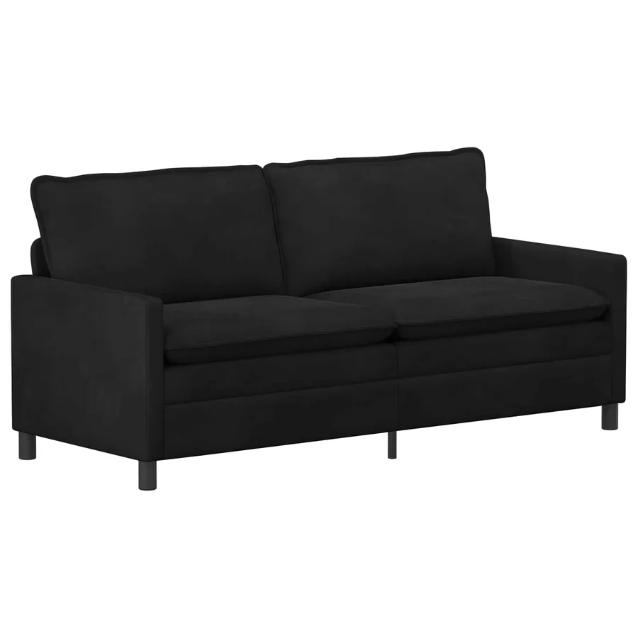 Ensemble de Canapés 2 pcs Noir Velours - 3
