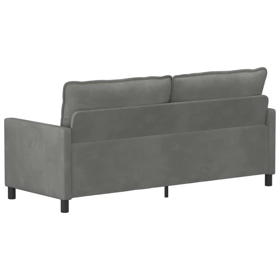 Canapé Gris foncé 196 x 81 x 87,5 cm Velours - 5