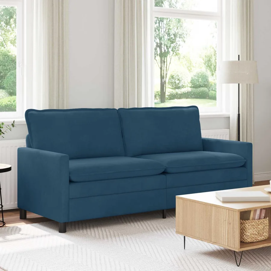 Canapé Bleu 196 x 81 x 87,5 cm Velours
