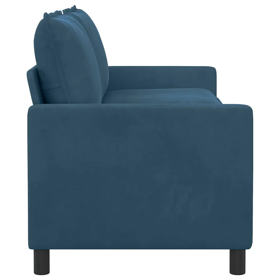 Canapé Bleu 196 x 81 x 87,5 cm Velours - 4