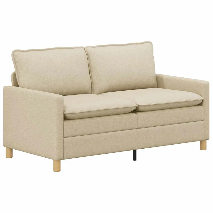 Canapé Crème 156 x 81 x 87,5 cm Tissu - 2