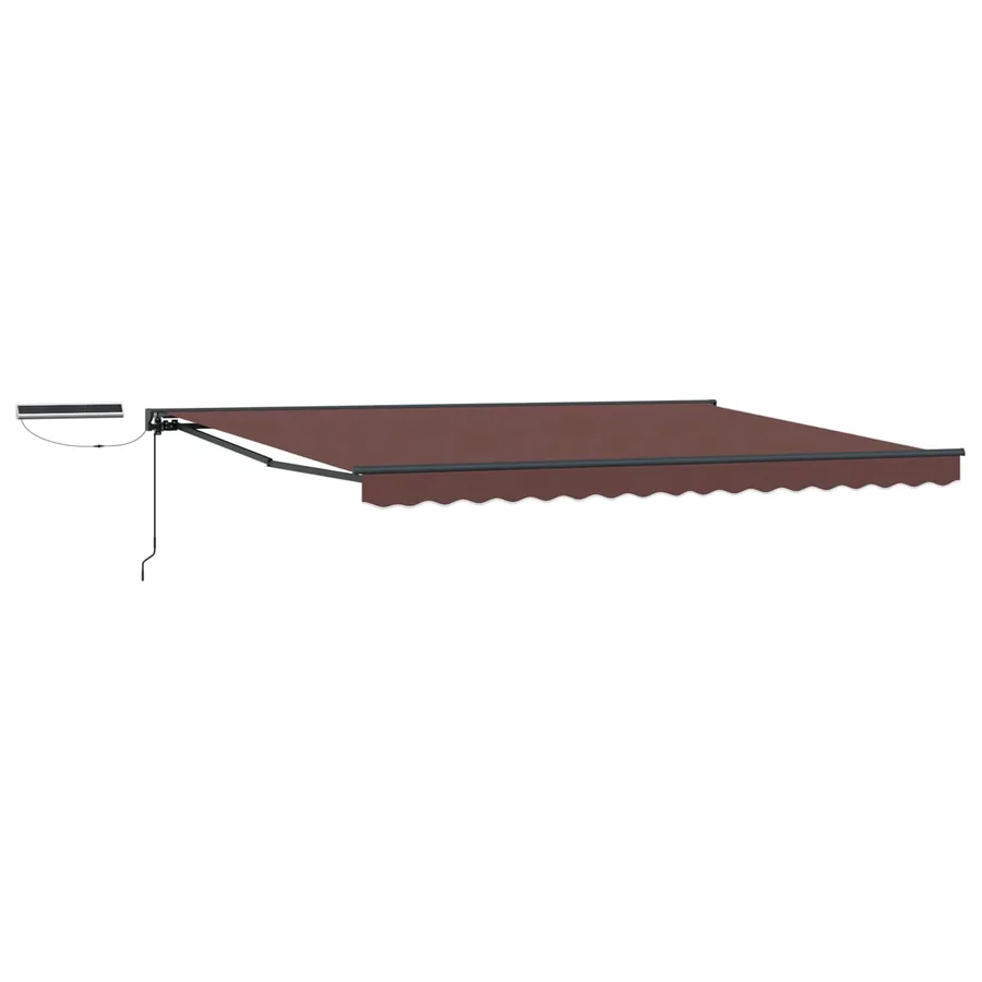 Auvent rétractable électrique Marron et anthracite 4 × 3 m - 2