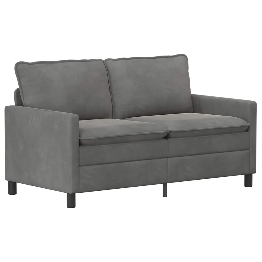 Ensemble de Canapés 2 pcs Gris foncé Velours - 4