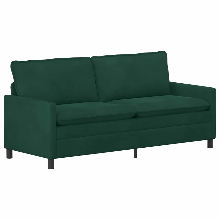 Ensemble de Canapés 2 pcs Vert foncé Velours - 3