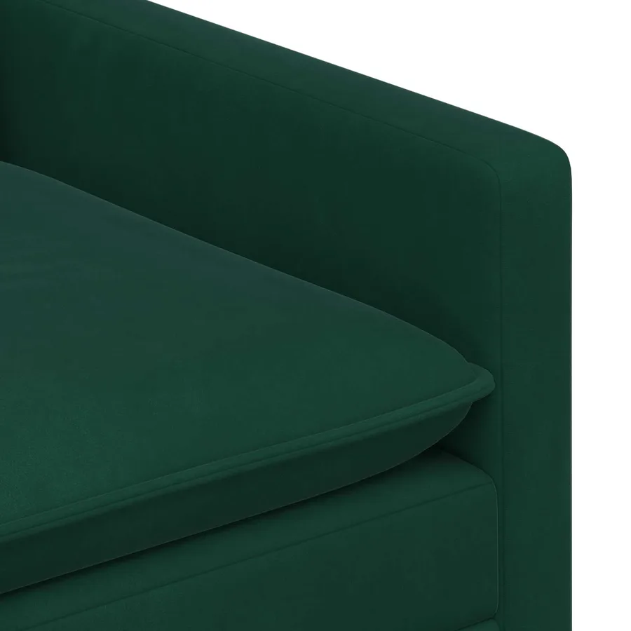 Ensemble de Canapés 2 pcs Vert foncé Velours - 5