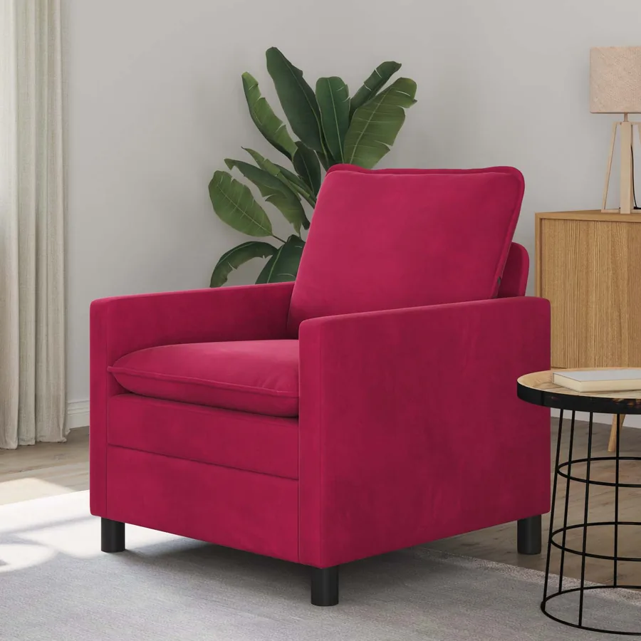 Canapé Bordeaux 76 x 81 x 87,5 cm Velours