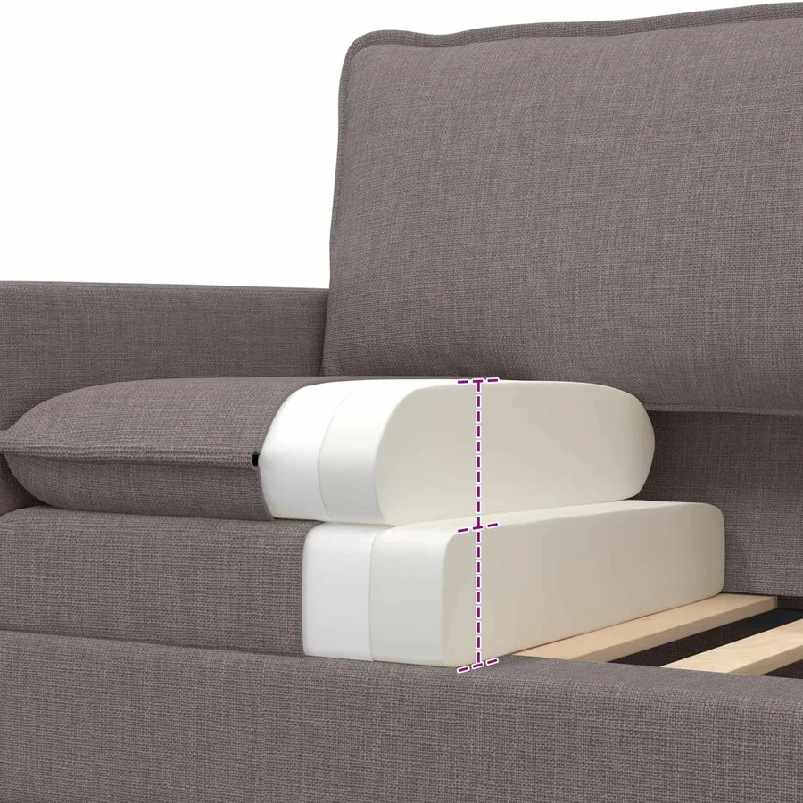 Canapé Taupe 76 x 81 x 87,5 cm Tissu - 7