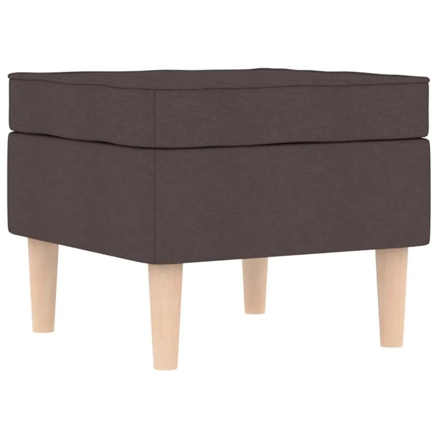 Fauteuil avec repose-pied Marron foncé Tissu - 8