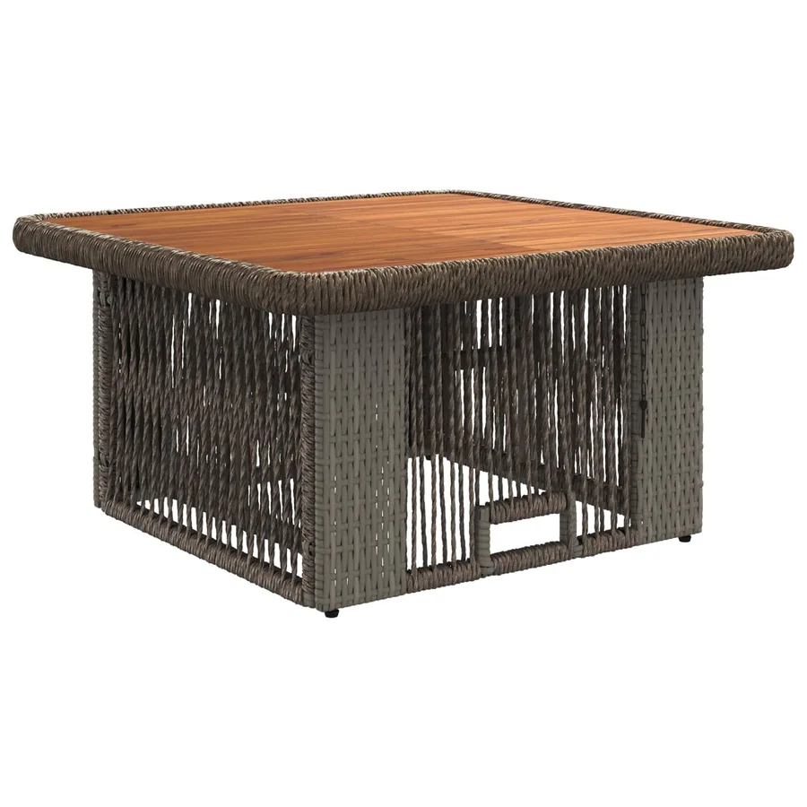 Ensemble de salle à manger pour jardin 3 pcs Gris et Gris foncé - 5