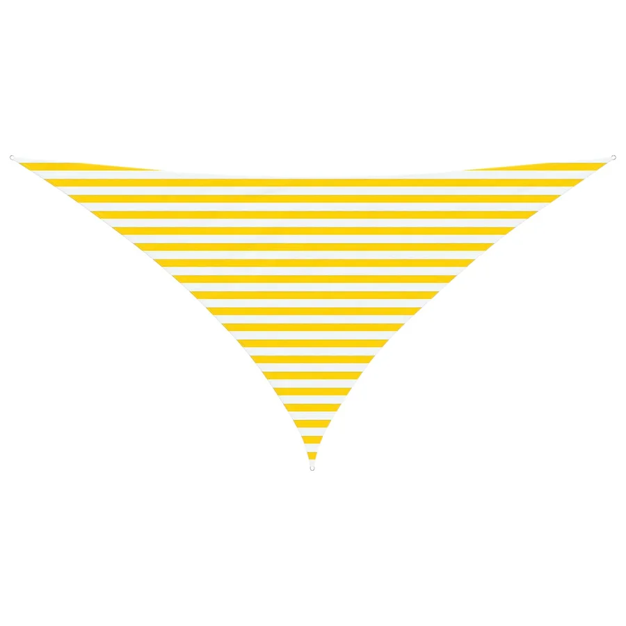 Voile d'ombre Jaune et blanc 3,5 x 3,5 x 4,9 m - 2