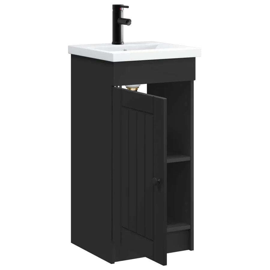 Meuble de salle de bain avec évier Noir 42 x 40 x 84,5 cm - 4