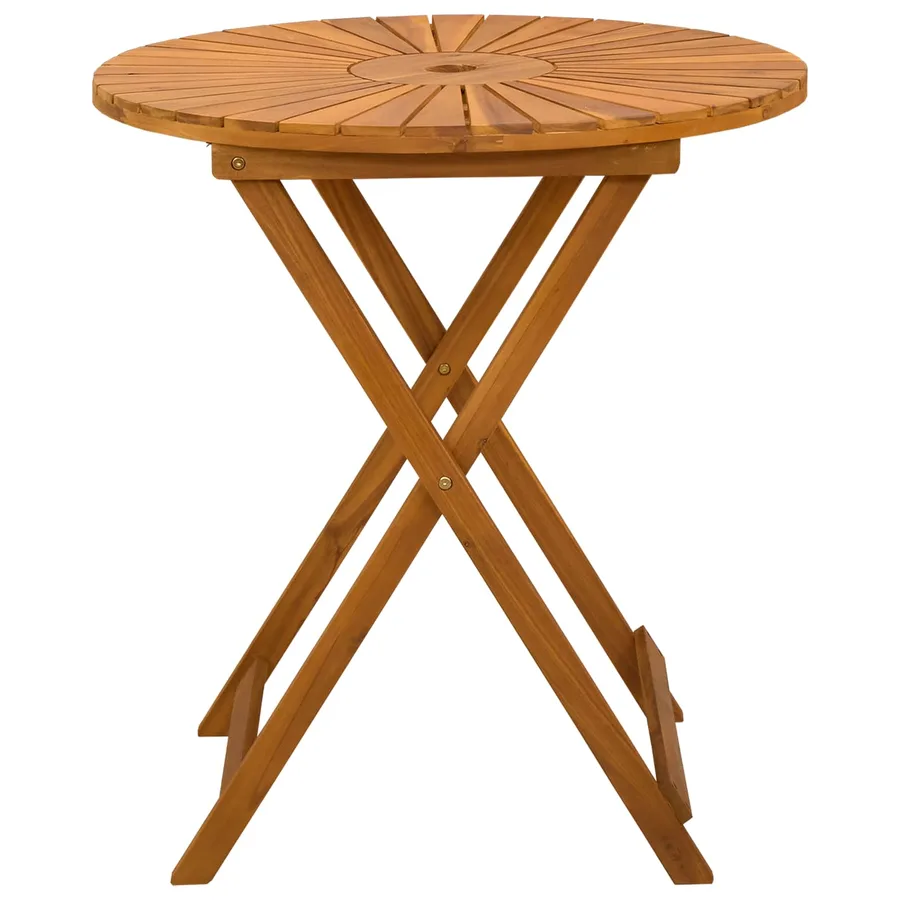 Table de jardin pliante Naturel Ø70 x 75 cm - 4