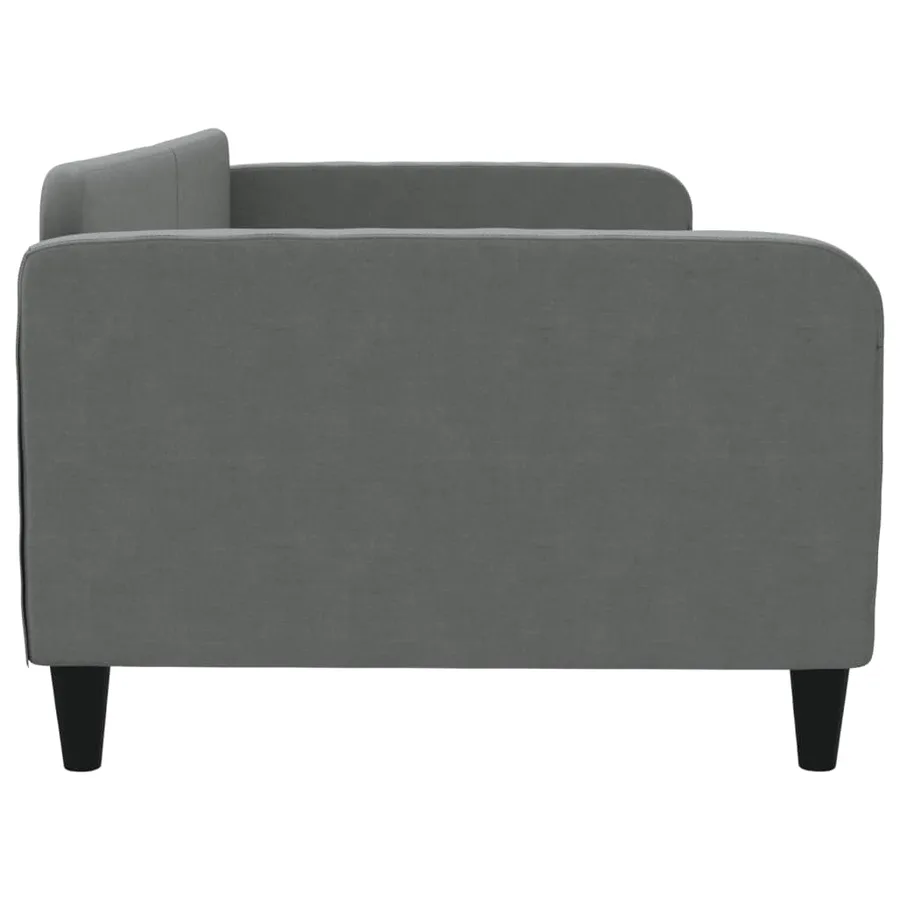 Lit de jour gris foncé 100x190 cm tissu - 4