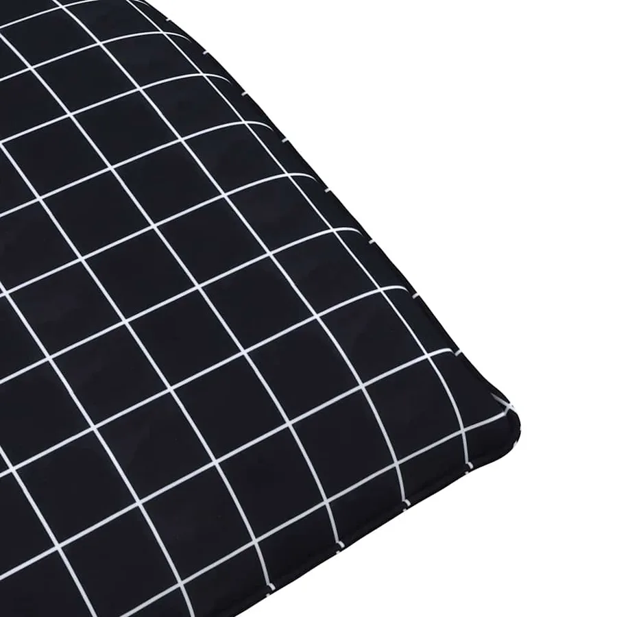 Transat pliant à carreaux noirs 175 x 54 x 8,5 cm tissu Oxford - 9