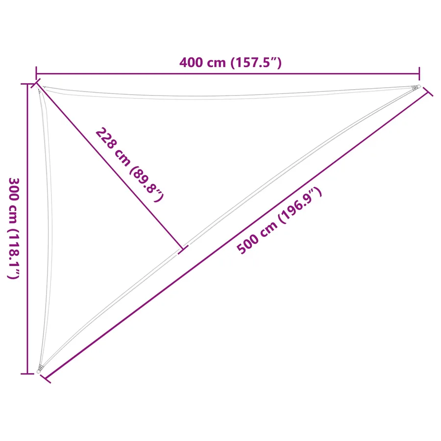 Voile d'ombre Orange et marron 3 x 4 x 5 m - 10
