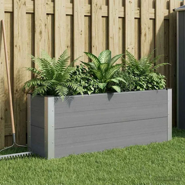 Jardinière surélevée Gris 100 x 30 x 72 cm