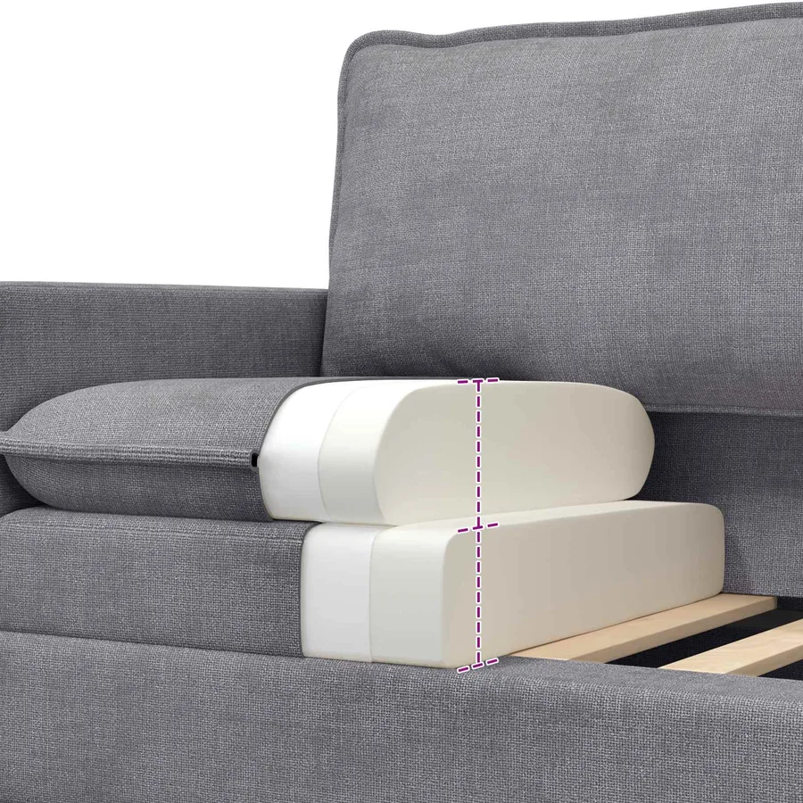 Canapé Gris clair 76 x 81 x 87,5 cm Polyester - 7
