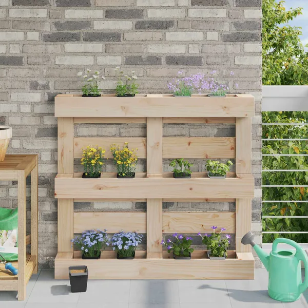 Caisses à fleurs pour palettes Euro 24 pcs Noir