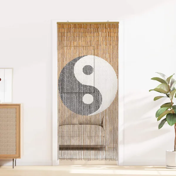 Rideau de porte anti-insectes multicolore 200 x 90 cm Bambou