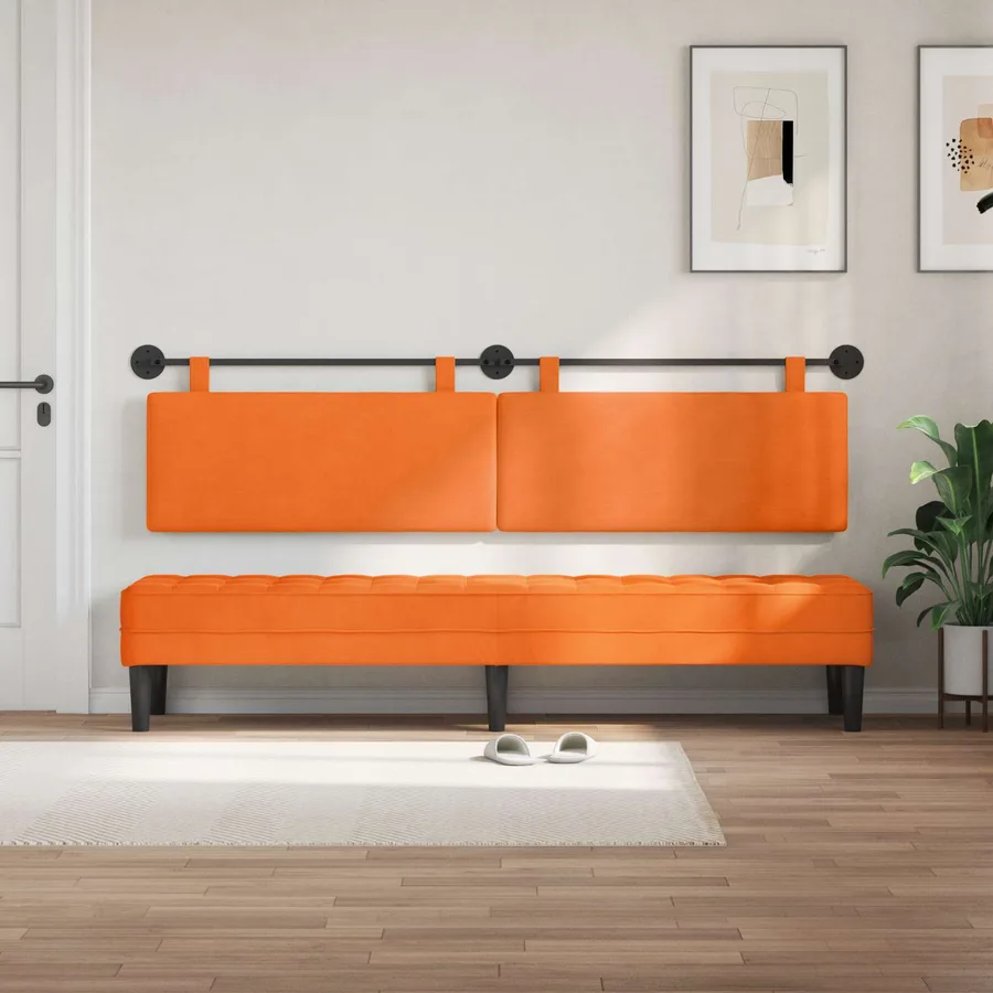 Tête de lit suspendue Tissu en velours côtelé - 3