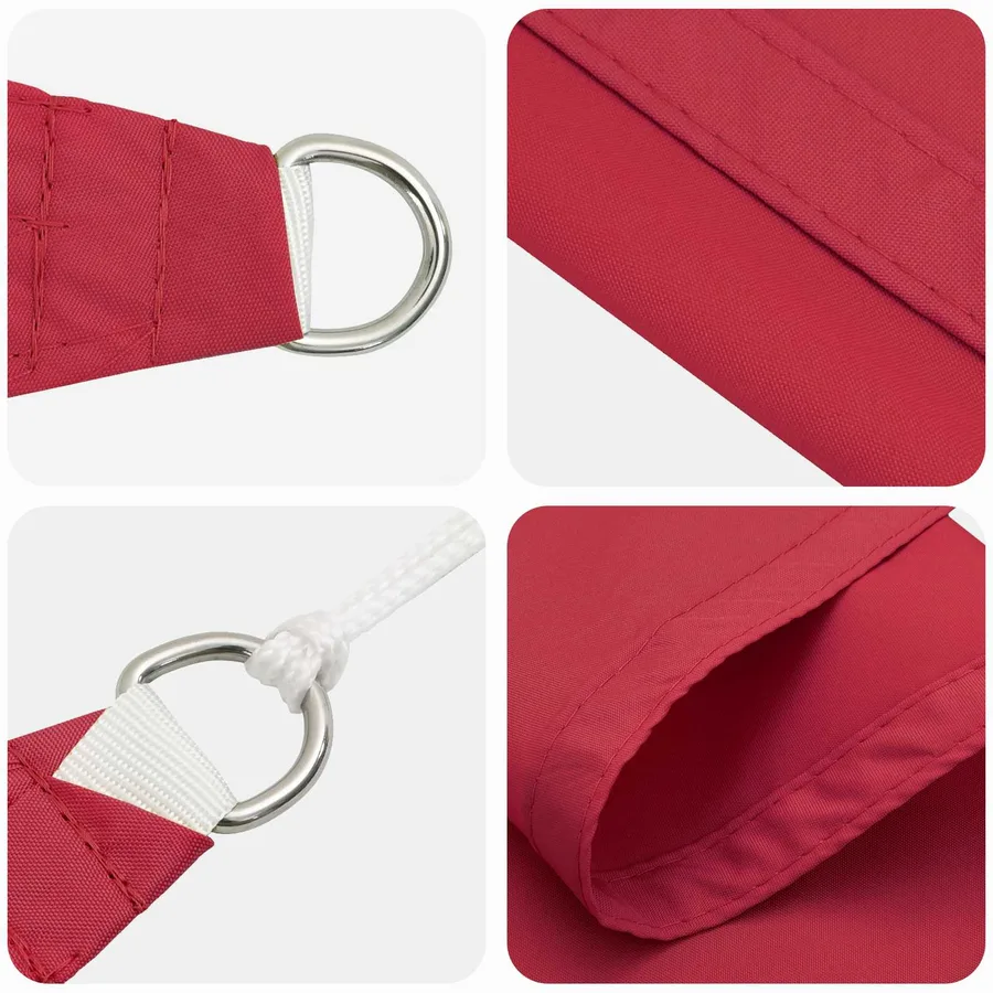 Voile d'ombre Rouge 6 x 2 m 100 % polyester Oxford - 4