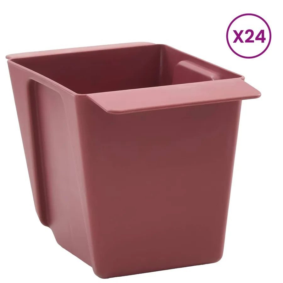 Caisses à fleurs pour palettes Euro 24 pcs Marron - 3