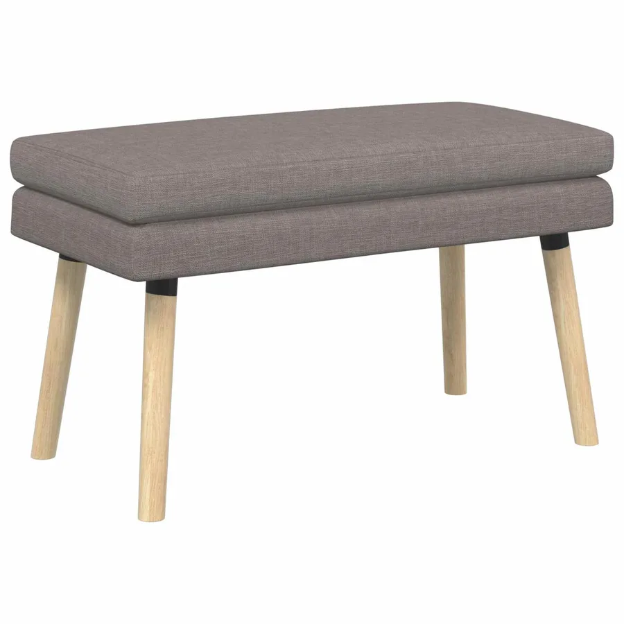 Banc à double couche Taupe 80 x 40 x 47 cm Tissu - 2