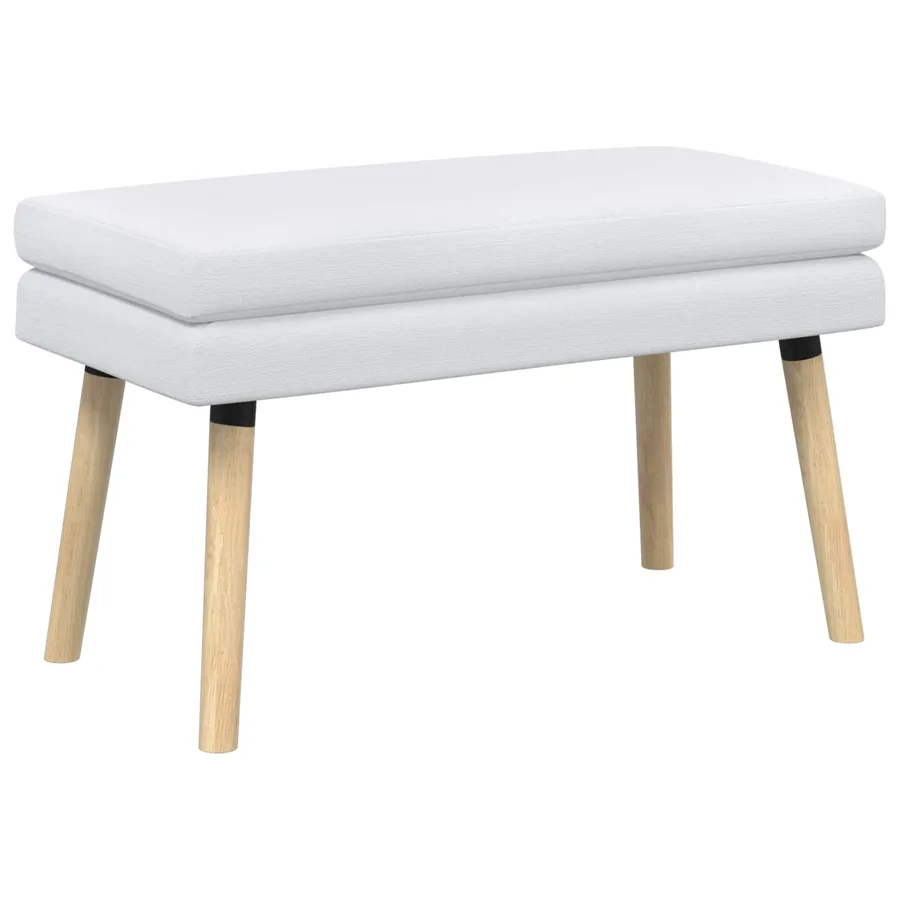Banc à double couche Blanc 80 x 40 x 47 cm Tissu - 2