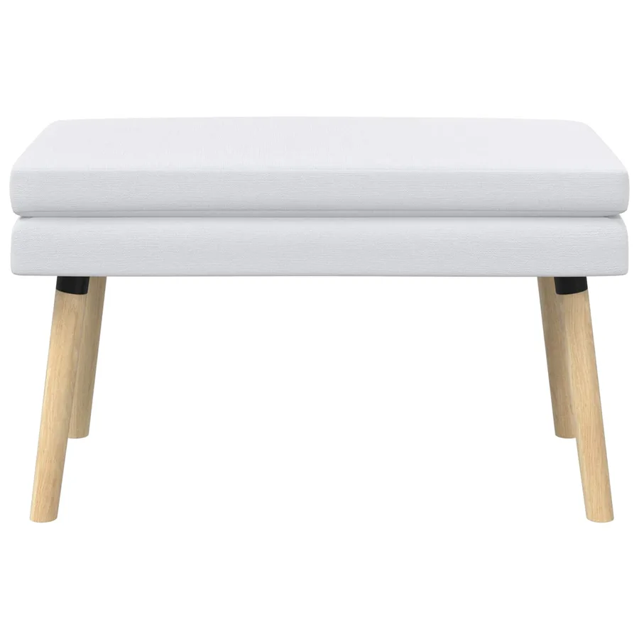 Banc à double couche Blanc 80 x 40 x 47 cm Tissu - 5