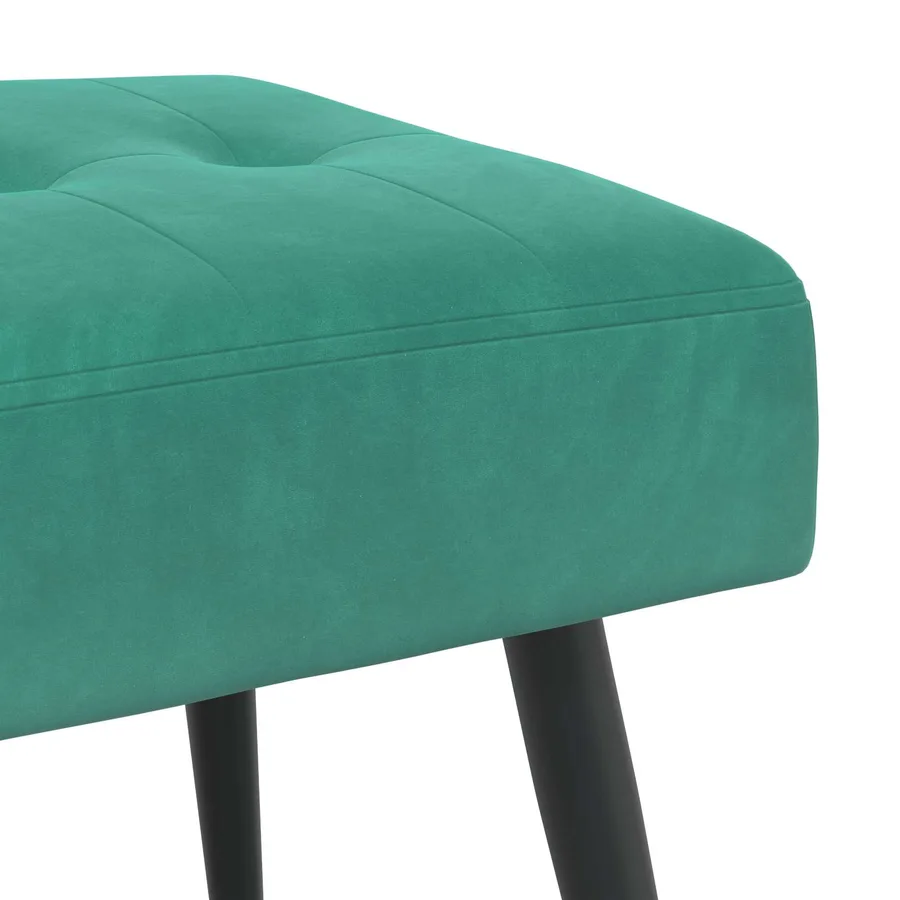 Banc avec capitonnage bouton Turquoise 60 x 40 x 45 cm Velours - 6