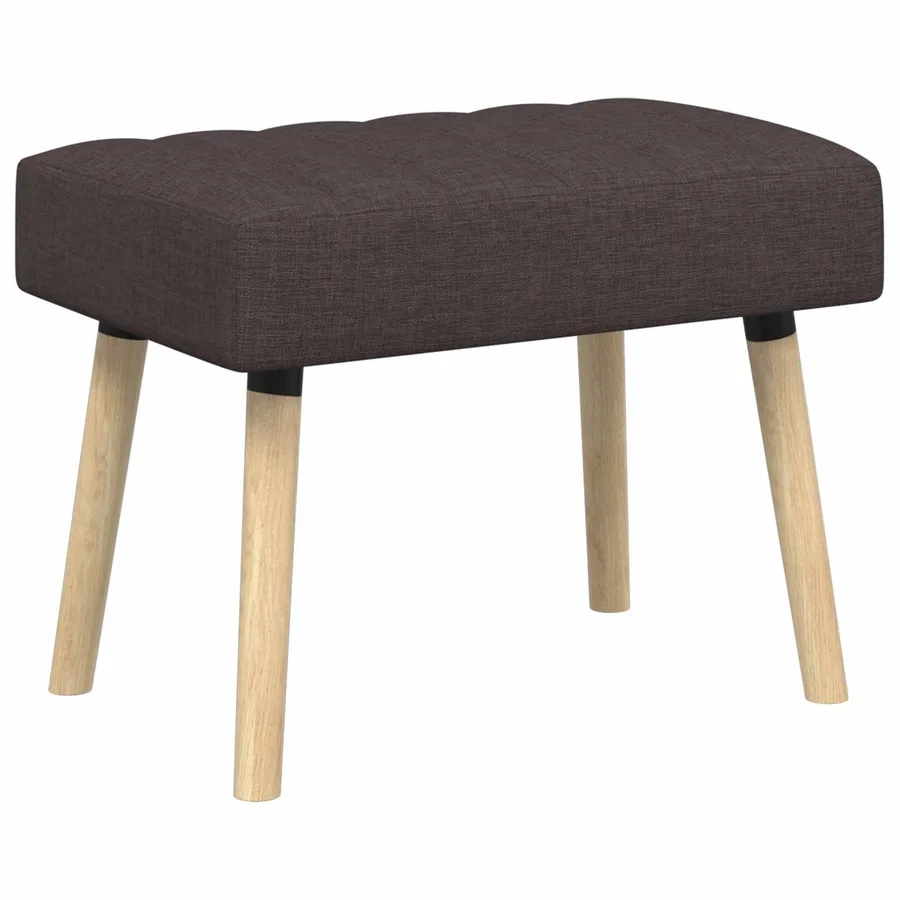 Banc capitonné canal Marron foncé 60 x 40 x 45 cm Tissu - 2