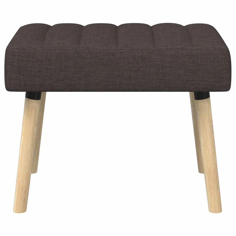 Banc capitonné canal Marron foncé 60 x 40 x 45 cm Tissu - 5