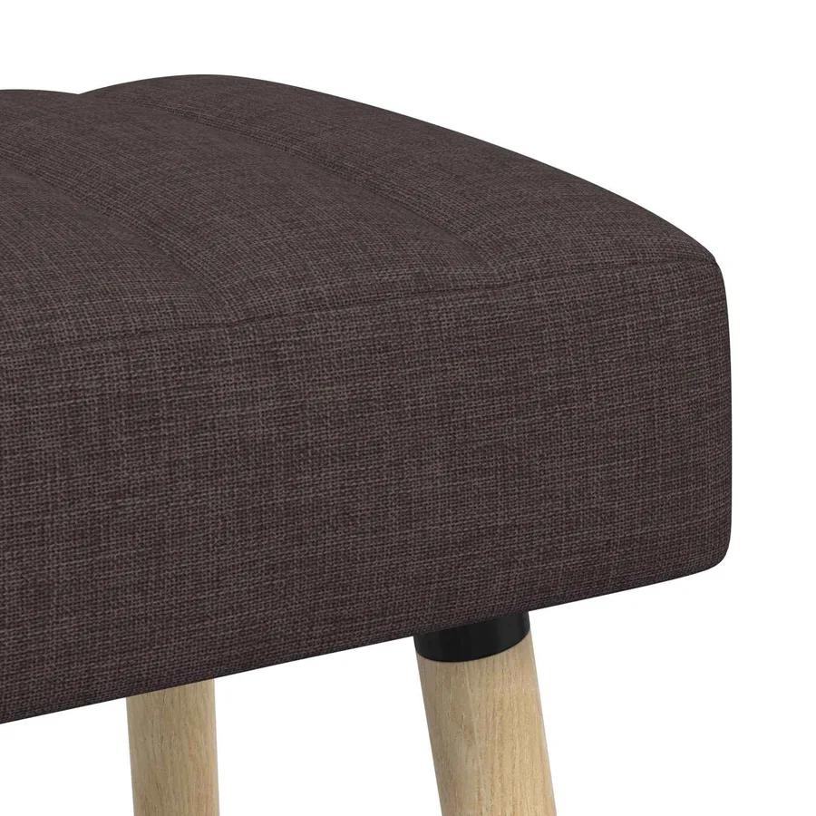 Banc capitonné canal Marron foncé 60 x 40 x 45 cm Tissu - 6