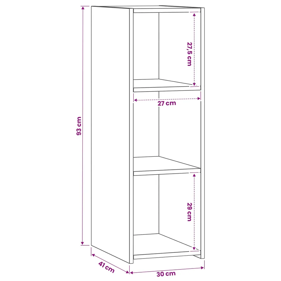 Buffet Chêne artisanal 30 x 41 x 93 cm Bois d'ingénierie - 7