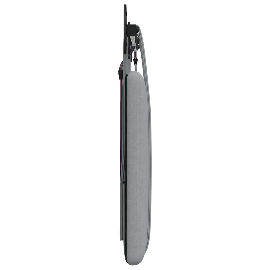 Tête de lit suspendue Avec lumière LED Gris clair Tissu - 7