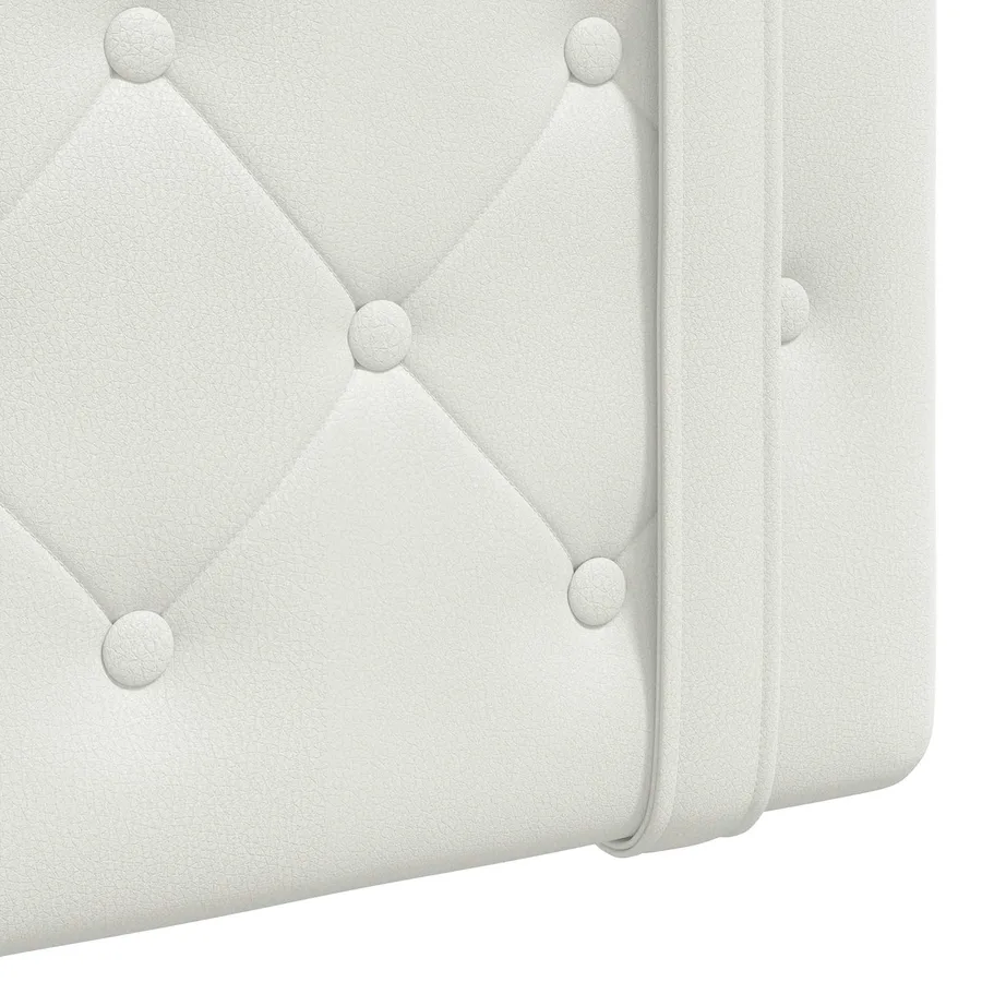 Tête de lit suspendue Avec lumière LED Blanc Simili cuir - 9