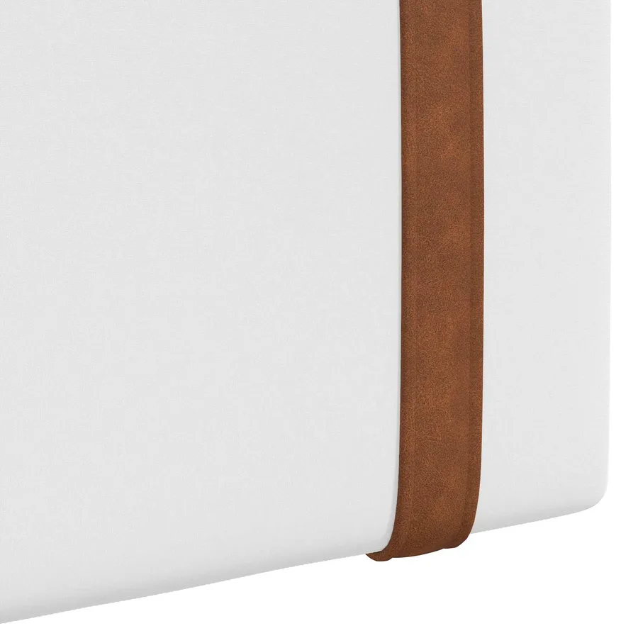 Tête de lit suspendue Avec lumière LED Blanc PU antique - 9