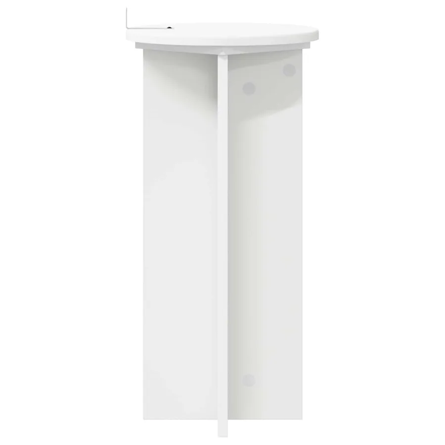 Support de Plante 2 pcs Blanc Ø29,5 x 60 cm Bois d'ingénierie - 7
