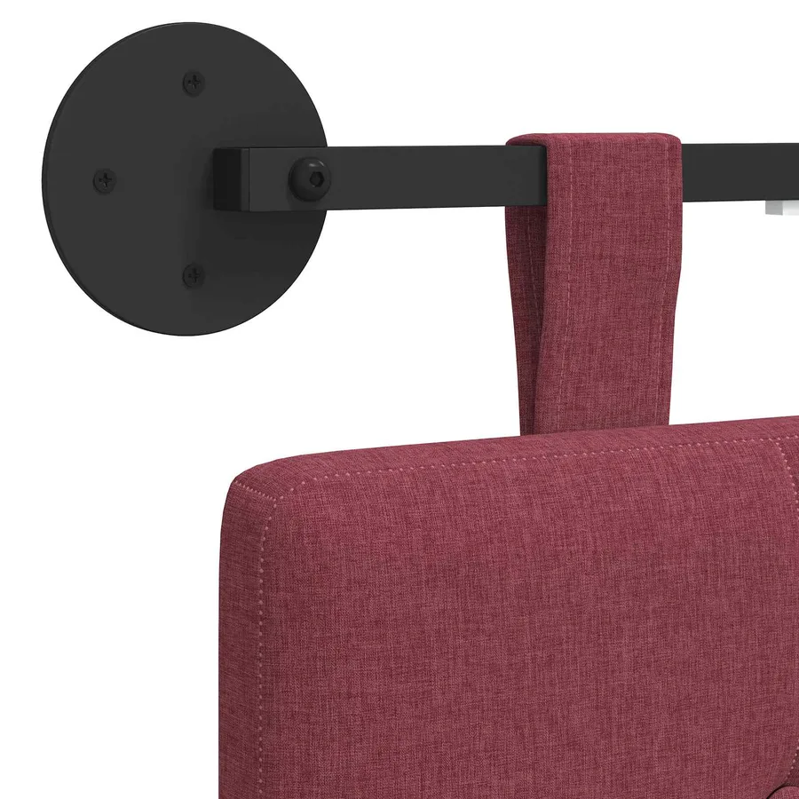 Tête de lit suspendue Avec lumière LED Bordeaux Tissu - 8