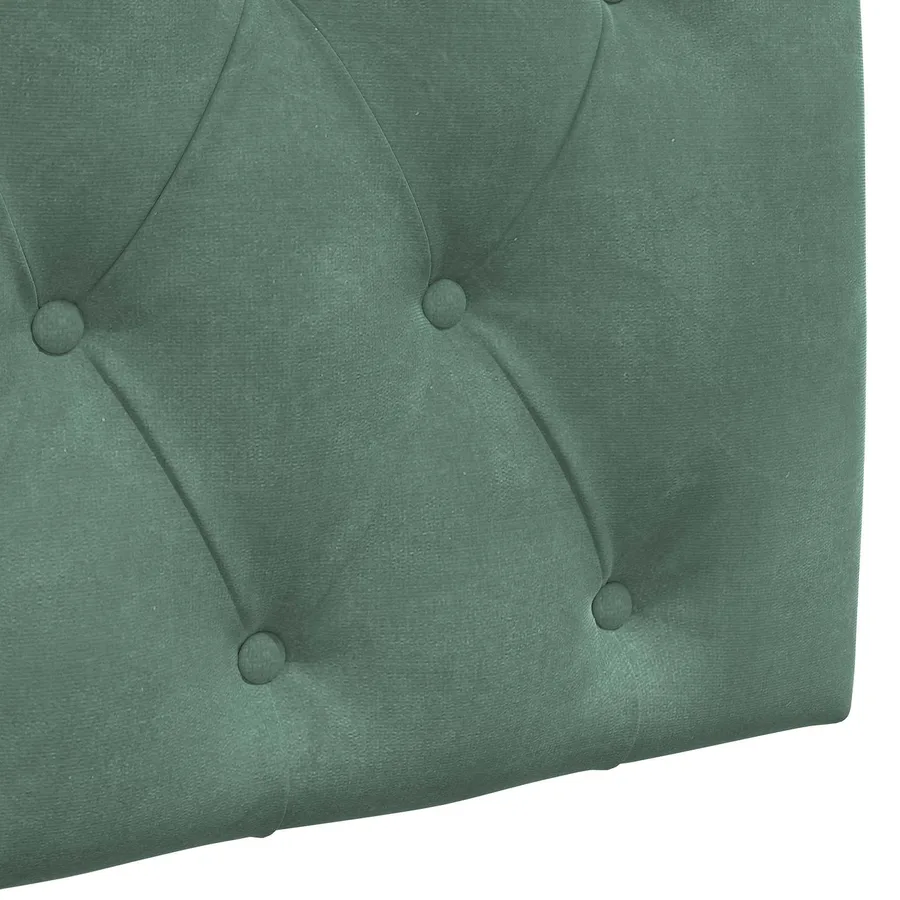 Tête de lit suspendue Avec lumière LED Vert Mer Velours - 9
