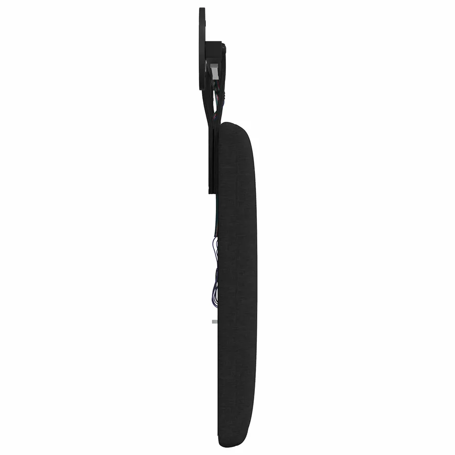 Tête de lit suspendue Avec lumière LED Noir Tissu - 7