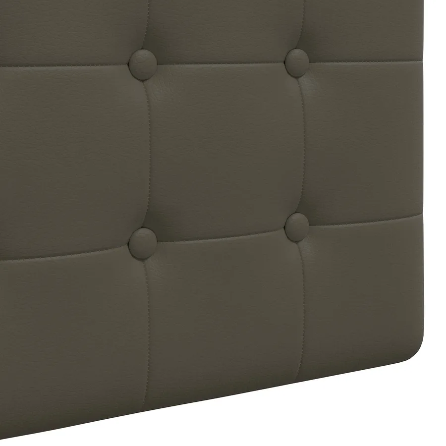 Tête de lit suspendue Avec lumière LED Gris Simili cuir - 9