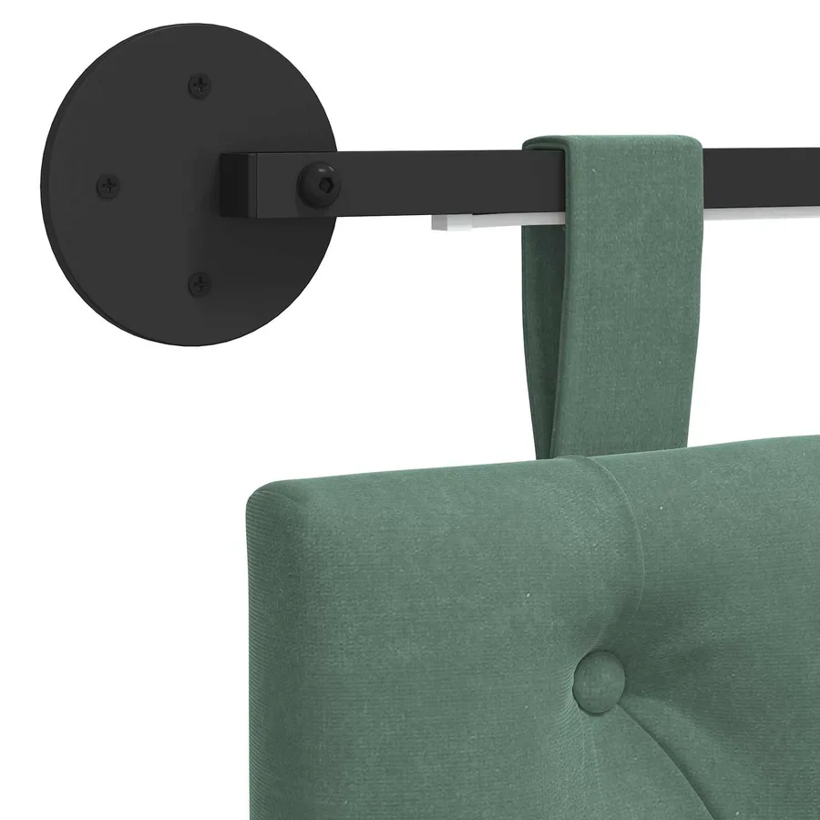 Tête de lit suspendue Avec lumière LED Vert Mer Velours - 10