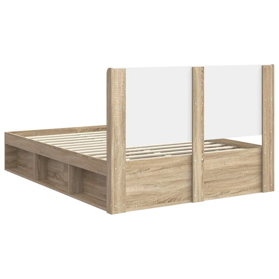 Cadre de lit avec rangement et tête de lit 2 pc - 7