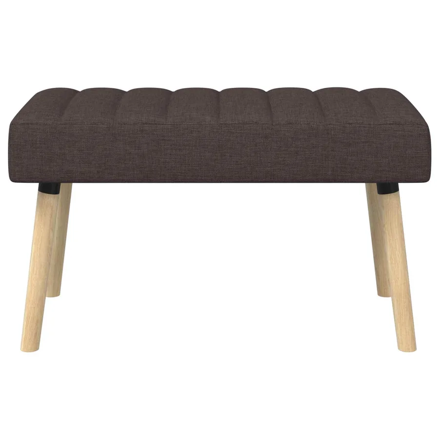 Banc capitonné canal Marron foncé 80 x 40 x 46 cm Tissu - 5