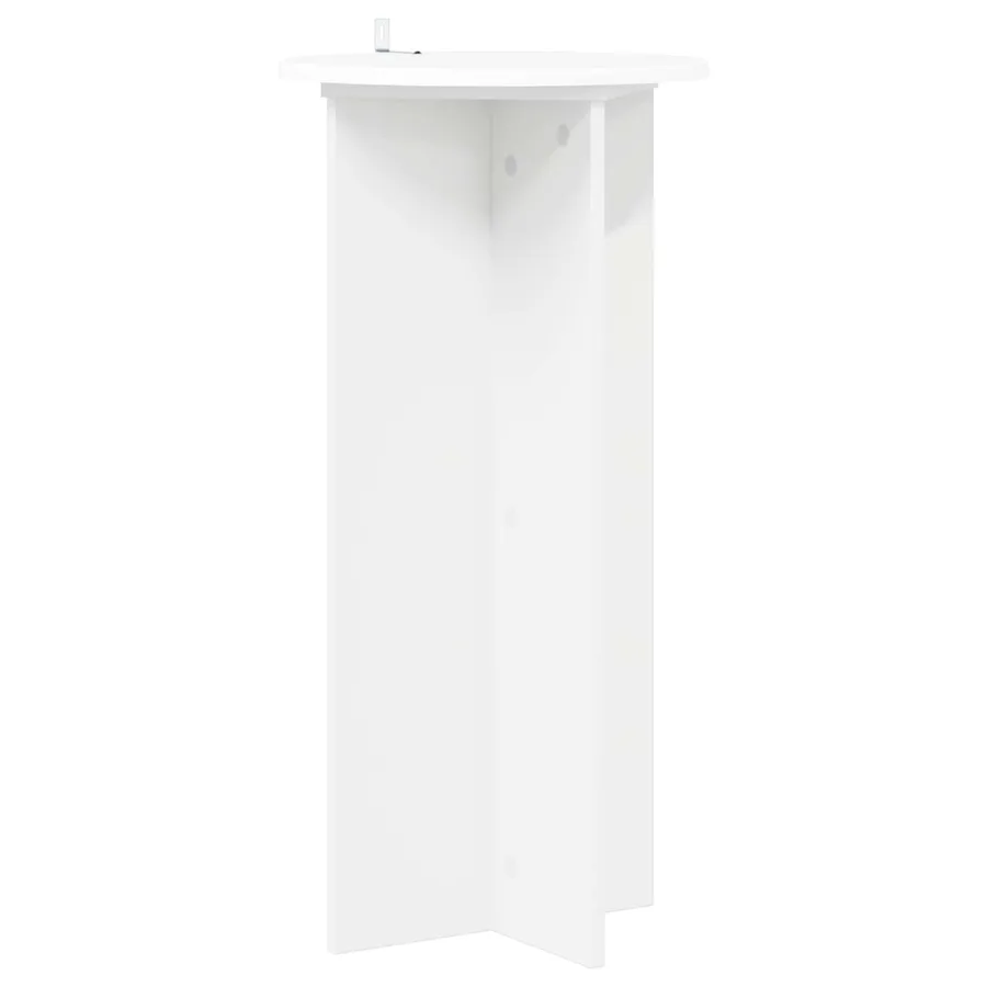 Support de Plante 2 pcs Blanc Ø40 x 80 cm Bois d'ingénierie - 5