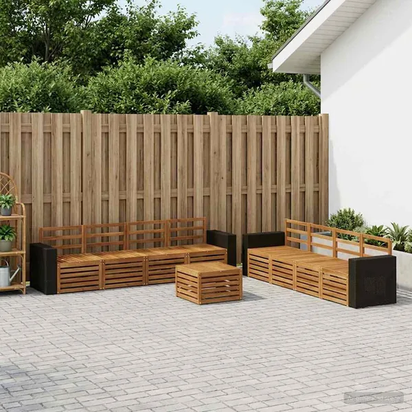 Ensembles de canapés 9 pcs Bois d'Acacia Massif
