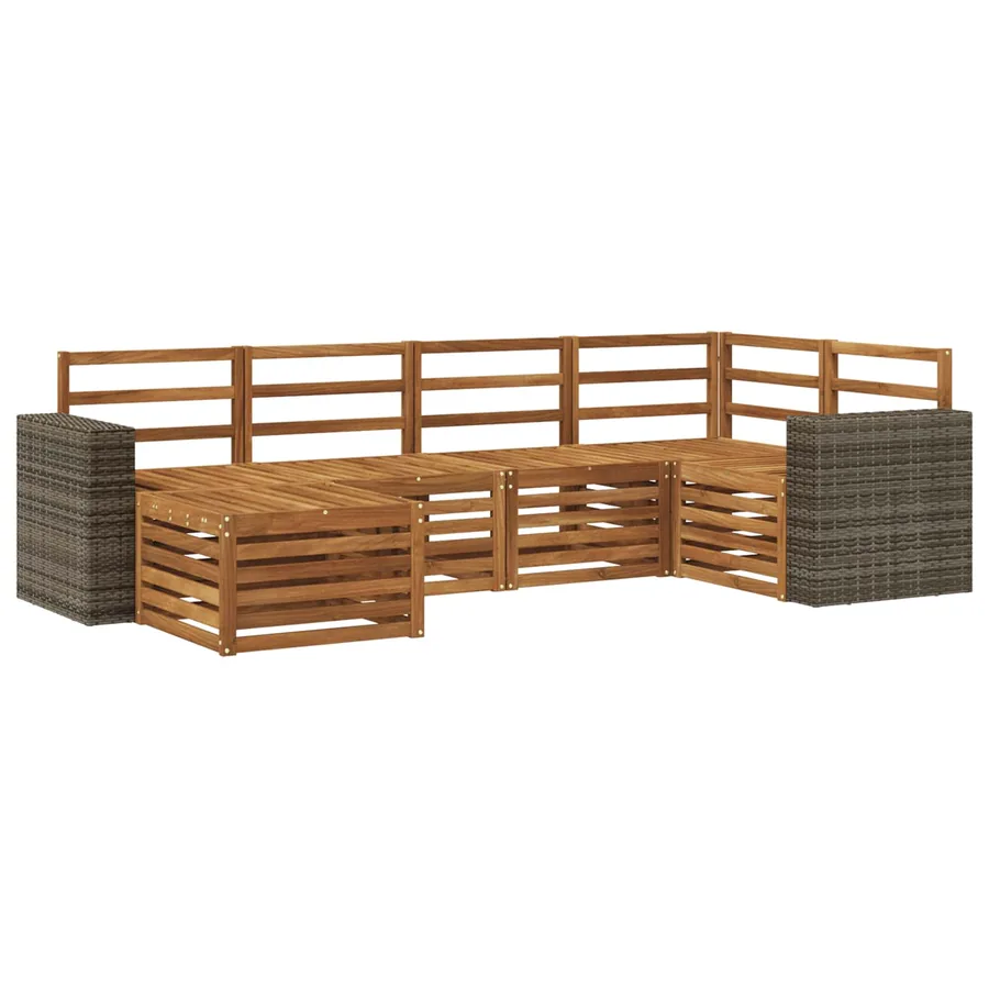 Ensemble de canapé d'angle 6 pcs Naturel - 2