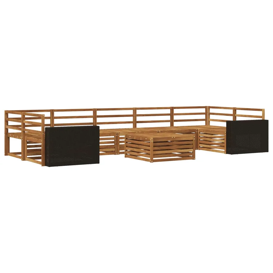 Ensemble de canapés d'extérieur 8 pcs Naturel - 2